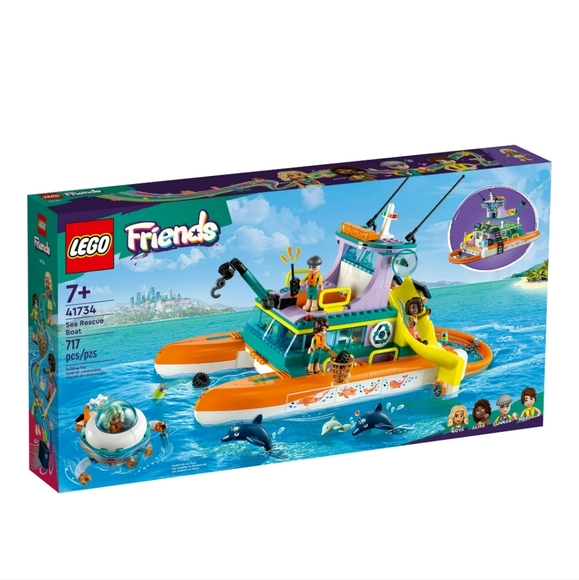: LEGO Friends Sea Rescue Boat 41734 Building Toy Set for Boys & Girls 717pcs - Picture 2 of 10